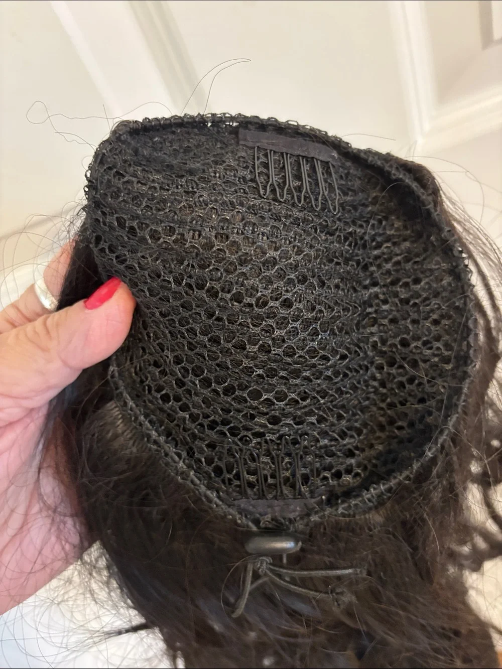 Black/Dark Brown Curly Clip-In Hair Extension/ponytail